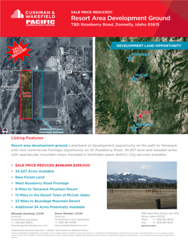 Resort Area Development Ground TBD Roseberry Road, Donnelly, Idaho 83615