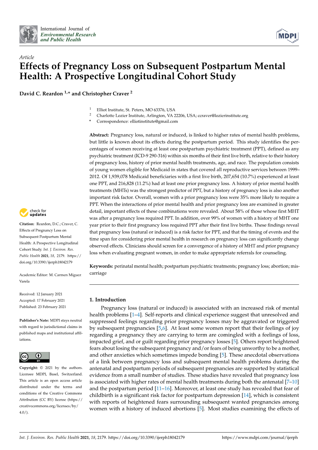 Effects of Pregnancy Loss on Subsequent Postpartum Mental Health: a Prospective Longitudinal Cohort Study