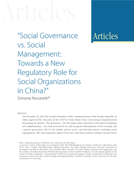 Articles “Social Governance Articles Vs