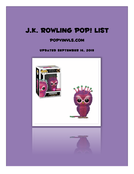 JK Rowling Pop!