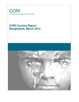 CORI Country Report Bangladesh, March 2012