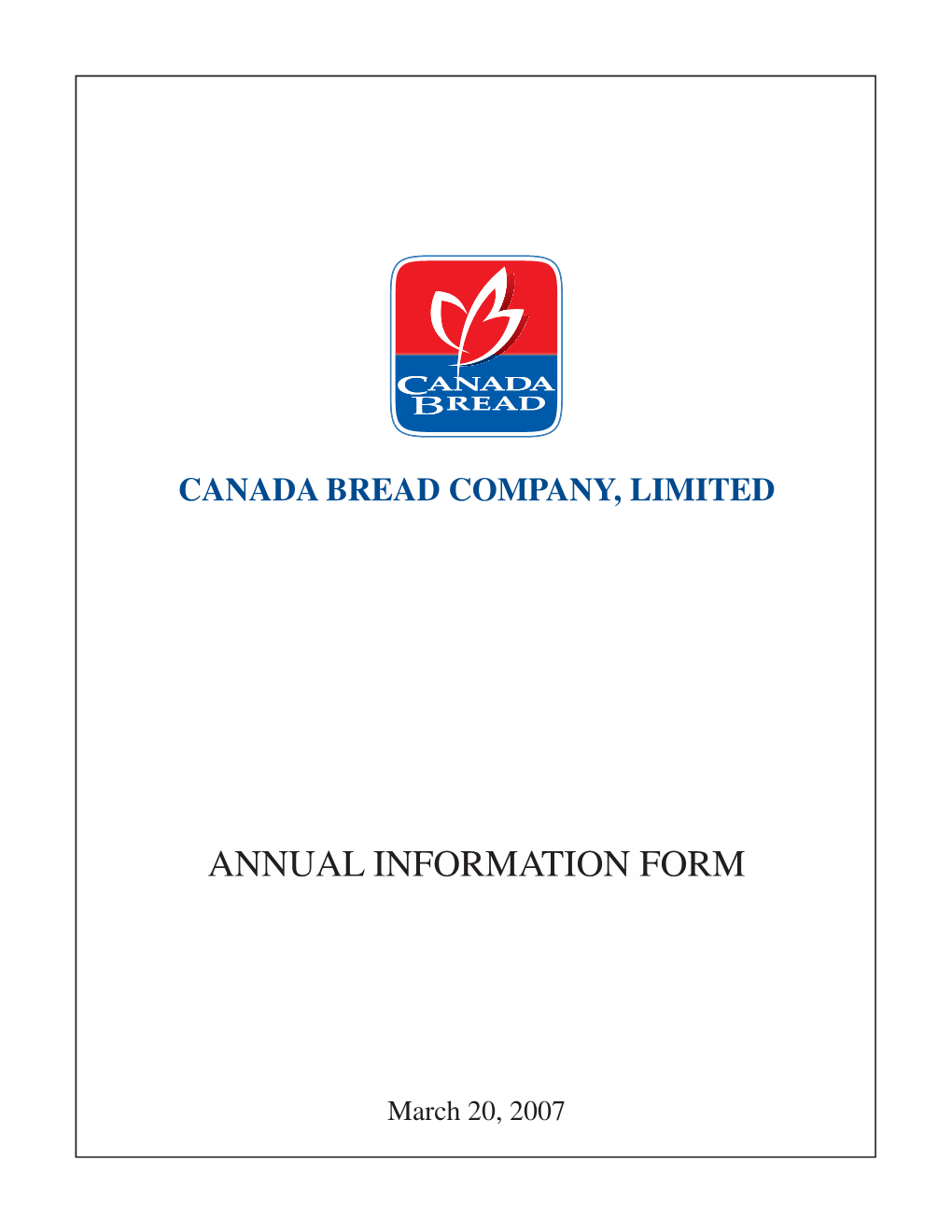 Canada Bread AIF 2007