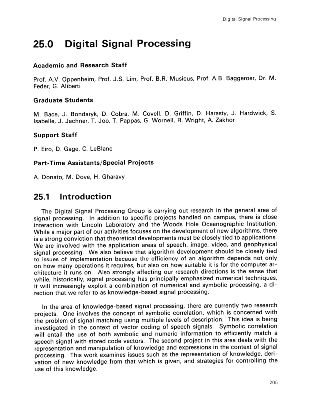 25.0 Digital Signal Processing