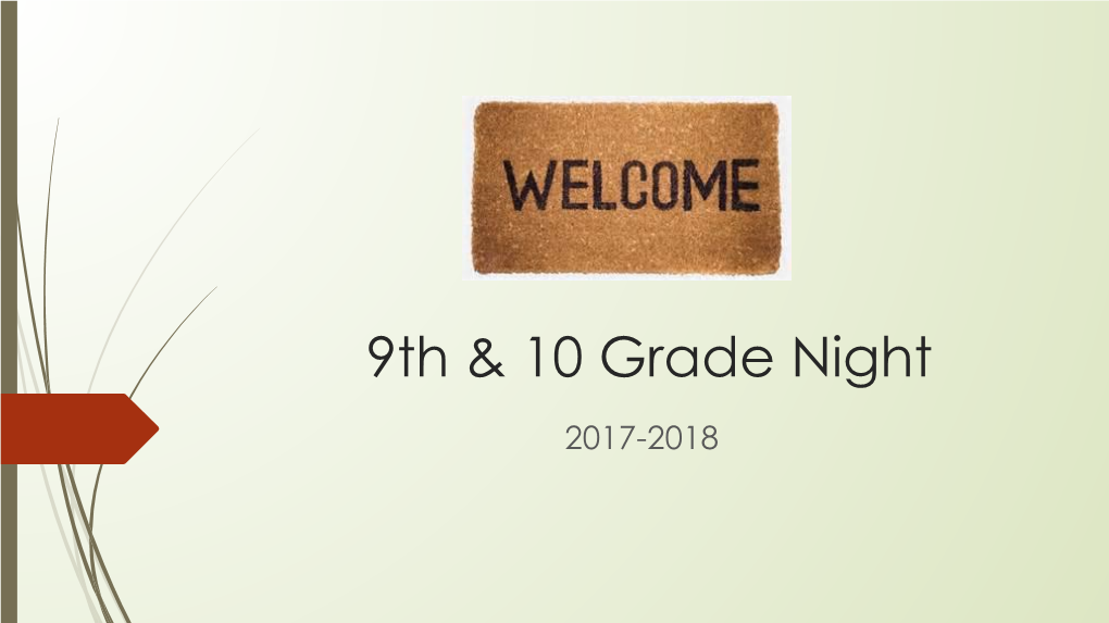 9Th & 10 Grade Night