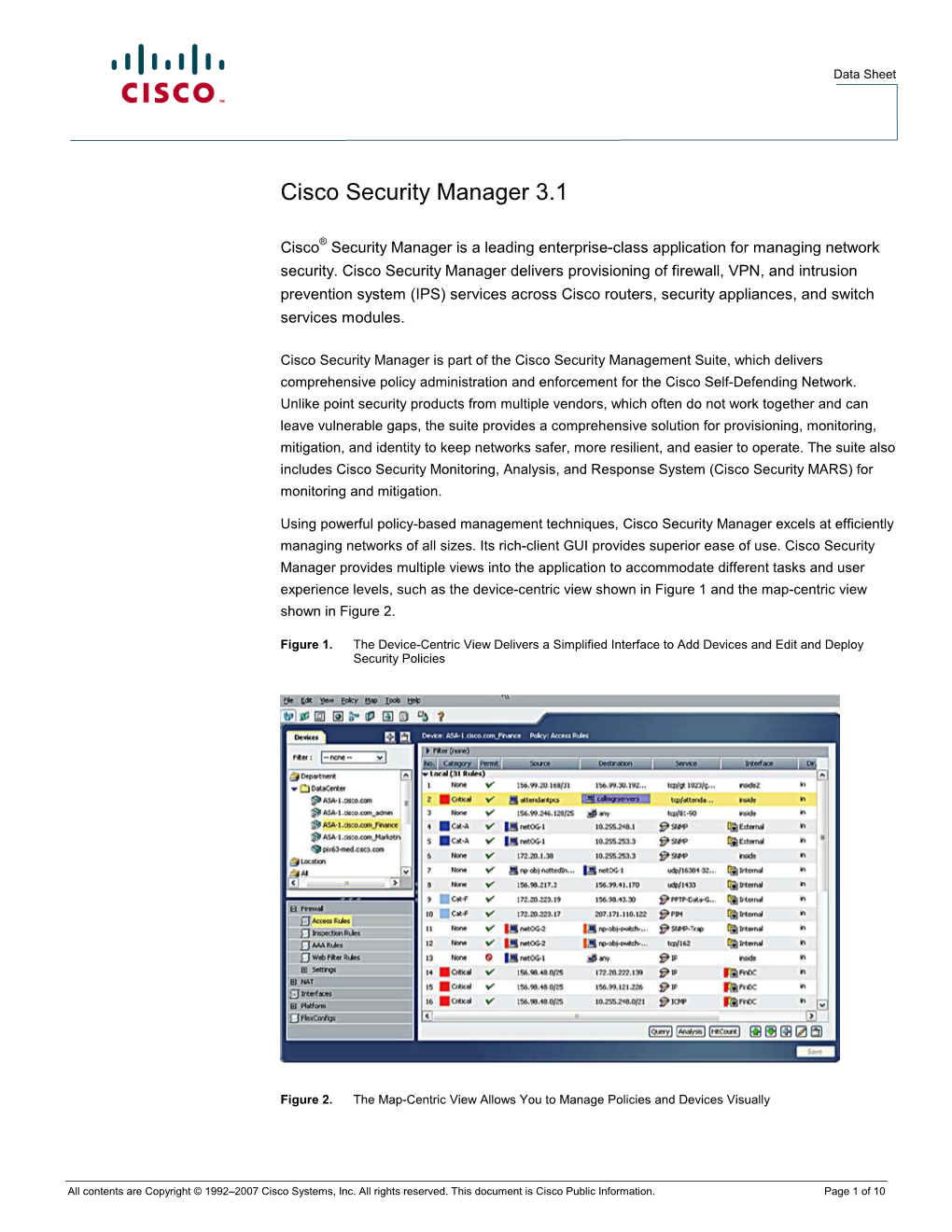 Cisco Security Manager 3.1