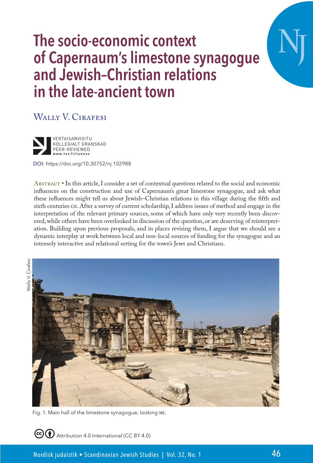 The Socio-Economic Context of Capernaum's Limestone Synagogue