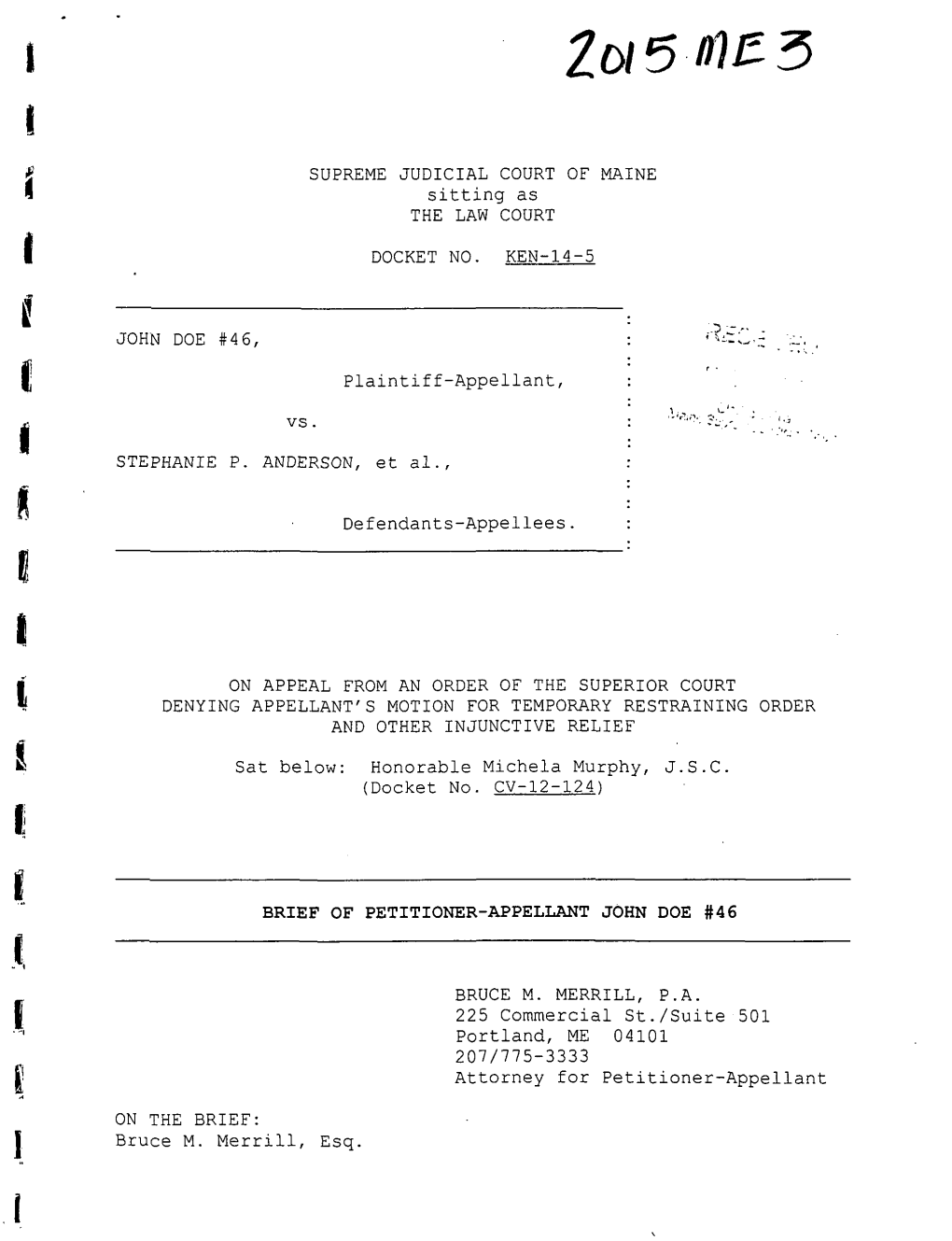 Brief of Petitioner-Appellant John Doe #46