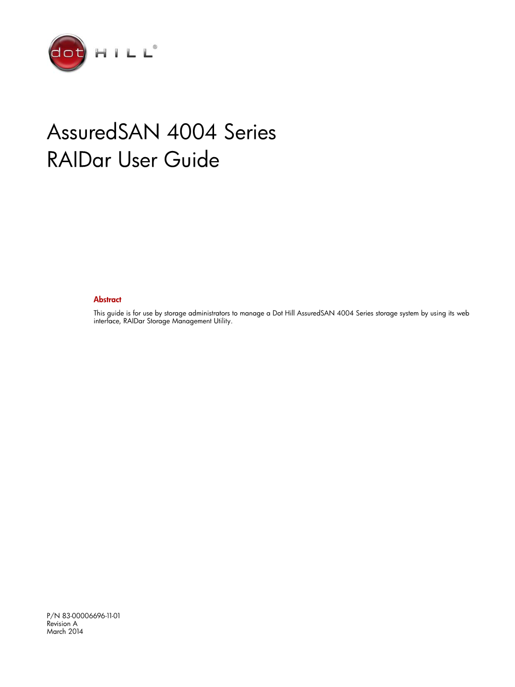 Assuredsan 4004 Series Raidar User Guide