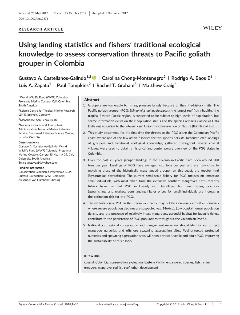 Using Landing Statistics and Fishers Traditional Ecological Knowledge To