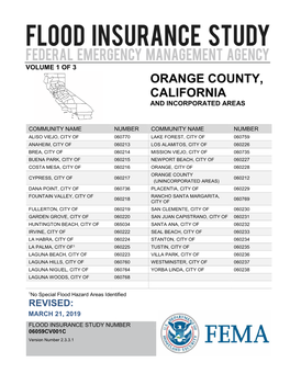 Orange County, California and Incorporated Areas