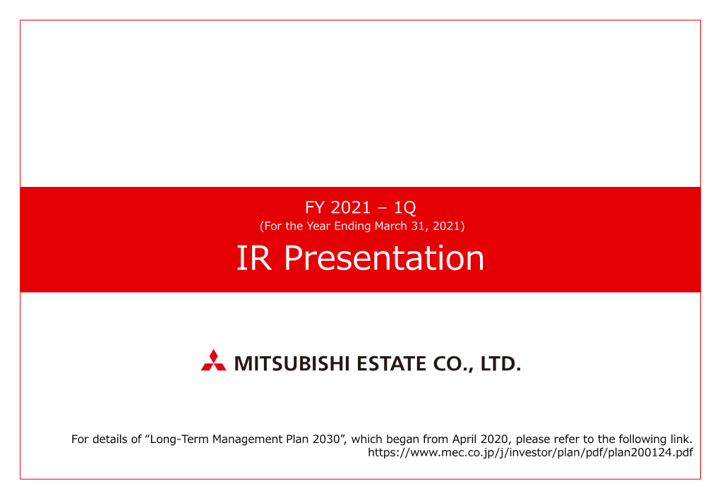 IR Presentation FY2021-1Q
