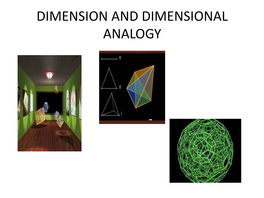 Dimension and Dimensional Analogy