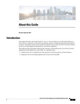 Cisco Service Control Application for Broadband Reference Guide