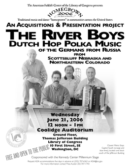 The River Boys Dutch Hop Polka Music of the Germans from Russia from Scottsbluff Nebraska and Northeastern Colorado