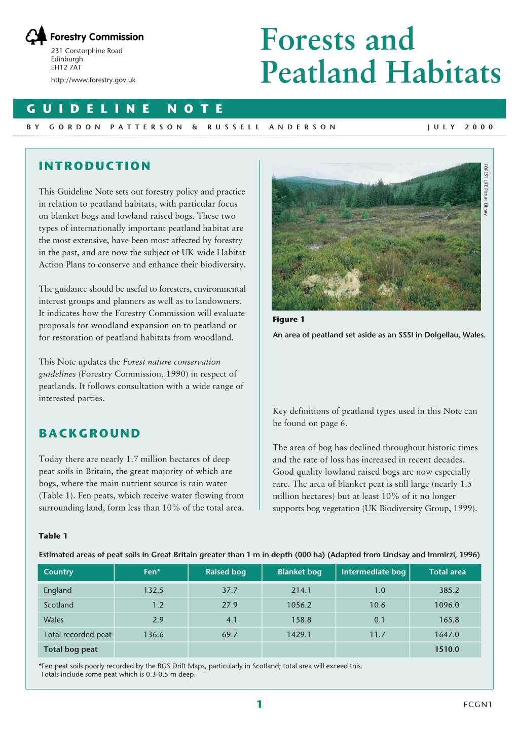Forests and Peatland Habitats