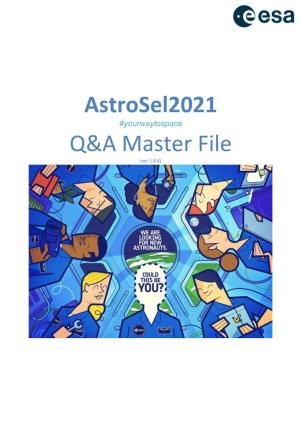 Astrosel2021 Q&A Master File