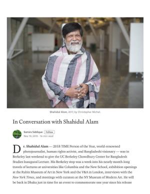 In Conversation with Shahidul Alam