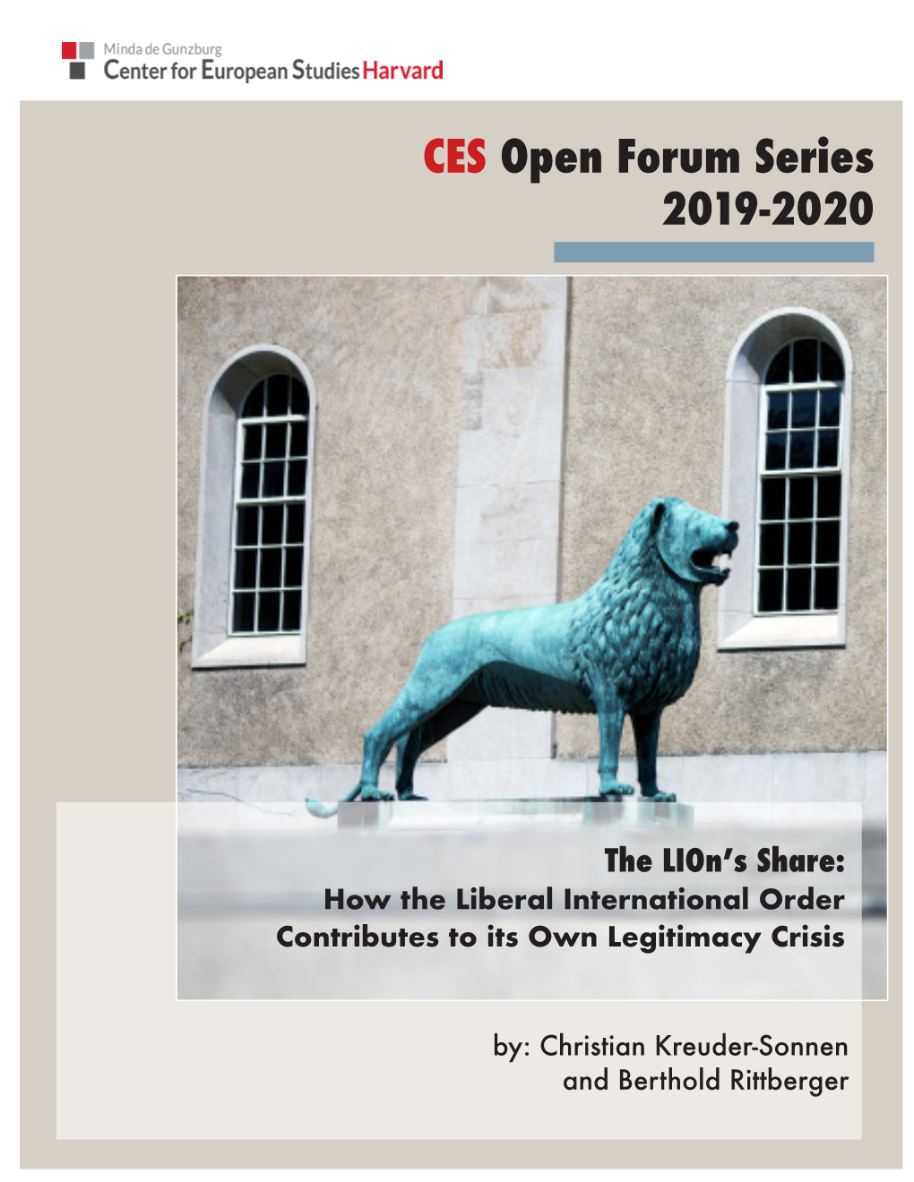 CES Open Forum Series 2019-2020