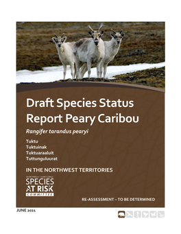 Draft Species Status Report Peary Caribou