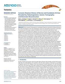 Cenozoic Rotation History of Borneo and Sundaland, SE Asia Revealed