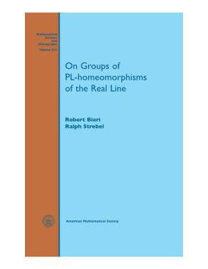 On Groups of PL-Homeomorphisms of the Real Line
