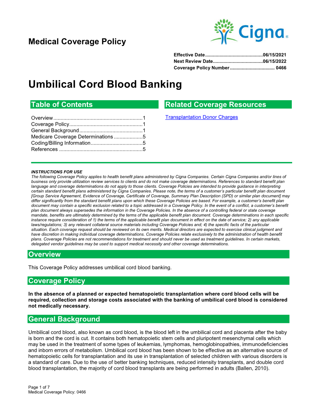 Umbilical Cord Blood Banking