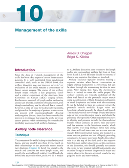 Management of the Axilla