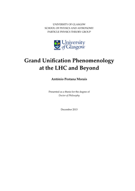 Grand Unification Phenomenology at the LHC and Beyond