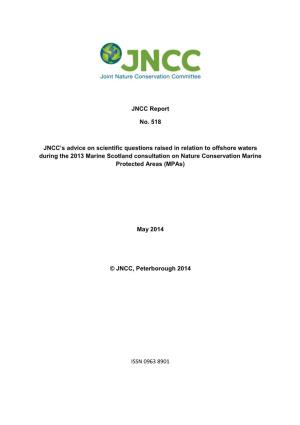 JNCC's Advice on Scientific Questions Raised in Relation to Offshore Waters
