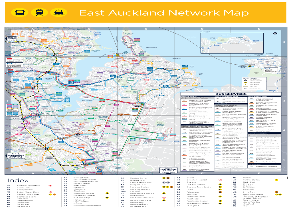 East Auckland Network Map