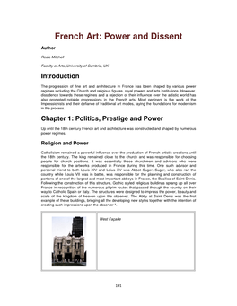 French Art: Power and Dissent