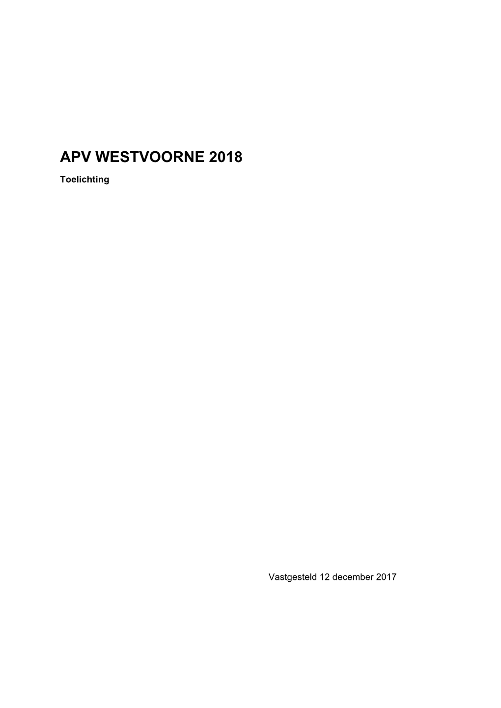 Apv Westvoorne 2018