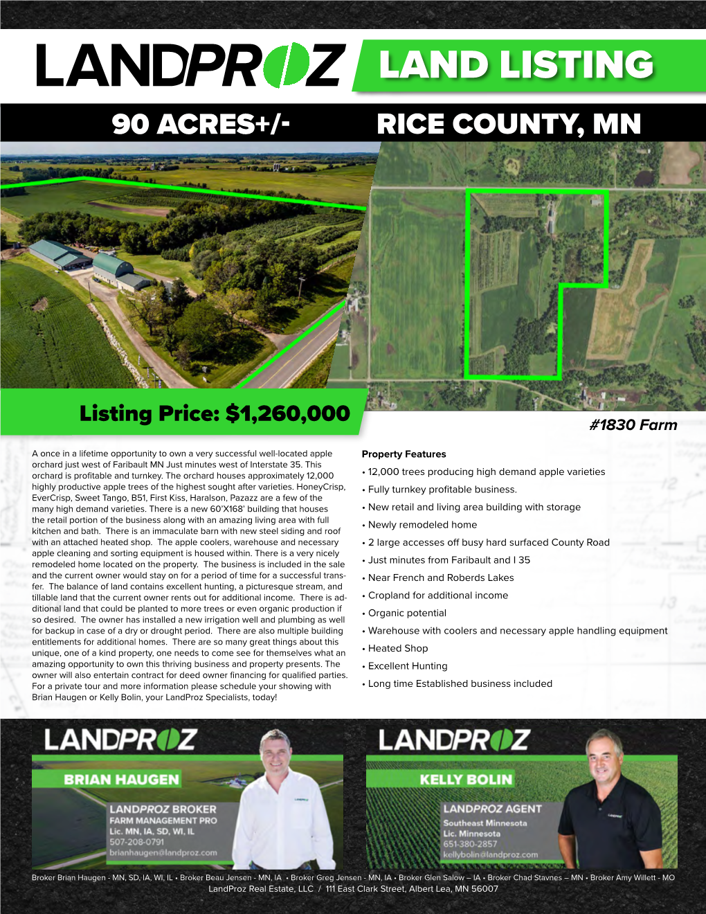 Land Listing 90 Acres+/- Rice County, Mn