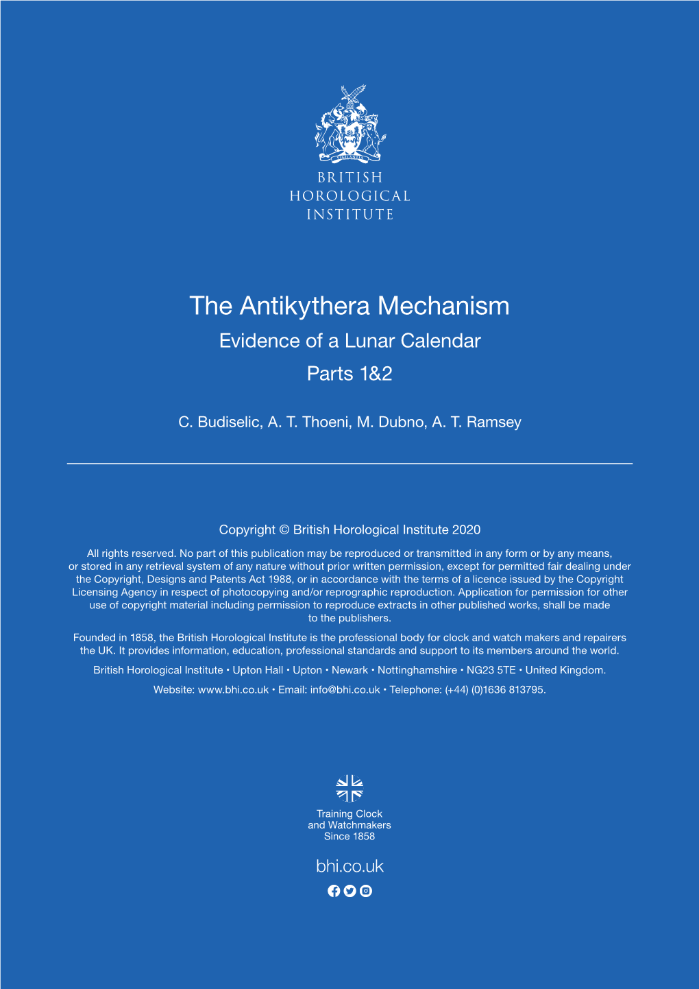 The Antikythera Mechanism Evidence of a Lunar Calendar Parts 1&2