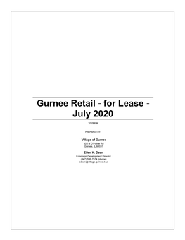 Gurnee Retail - for Lease - July 2020