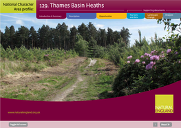 129. Thames Basin Heaths Area Profile: Supporting Documents
