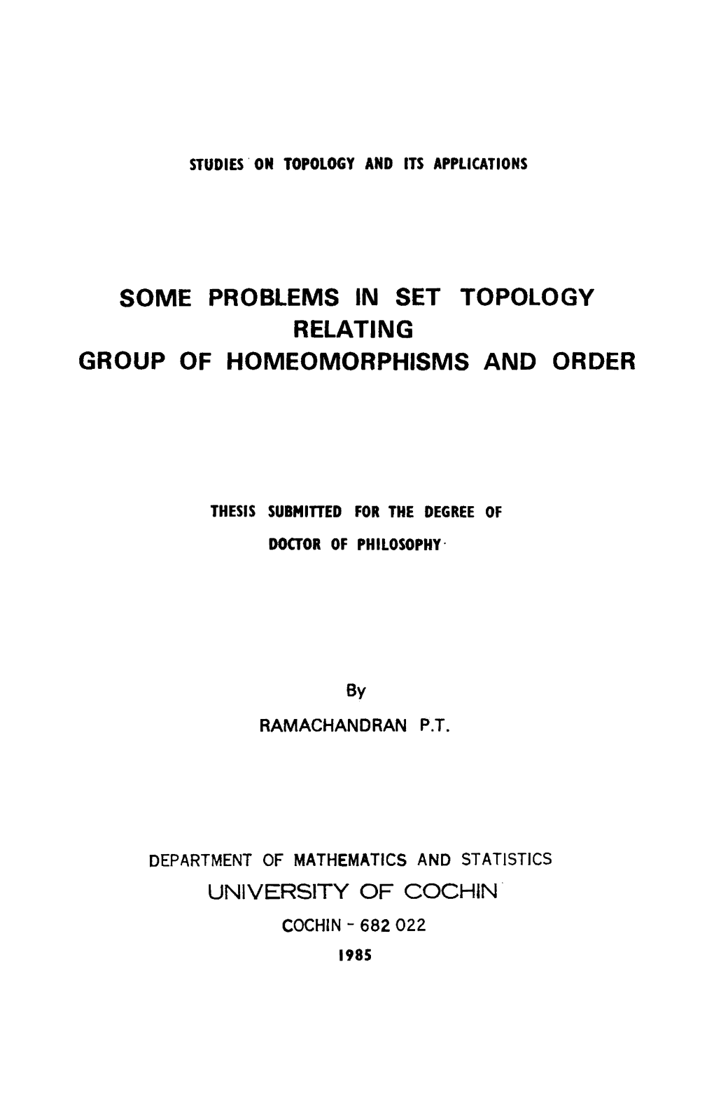 Some Problems in Set Topology Relating Group of Homeomorphisms and Order
