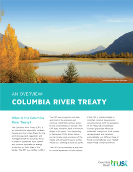 Columbia River Treaty Overview