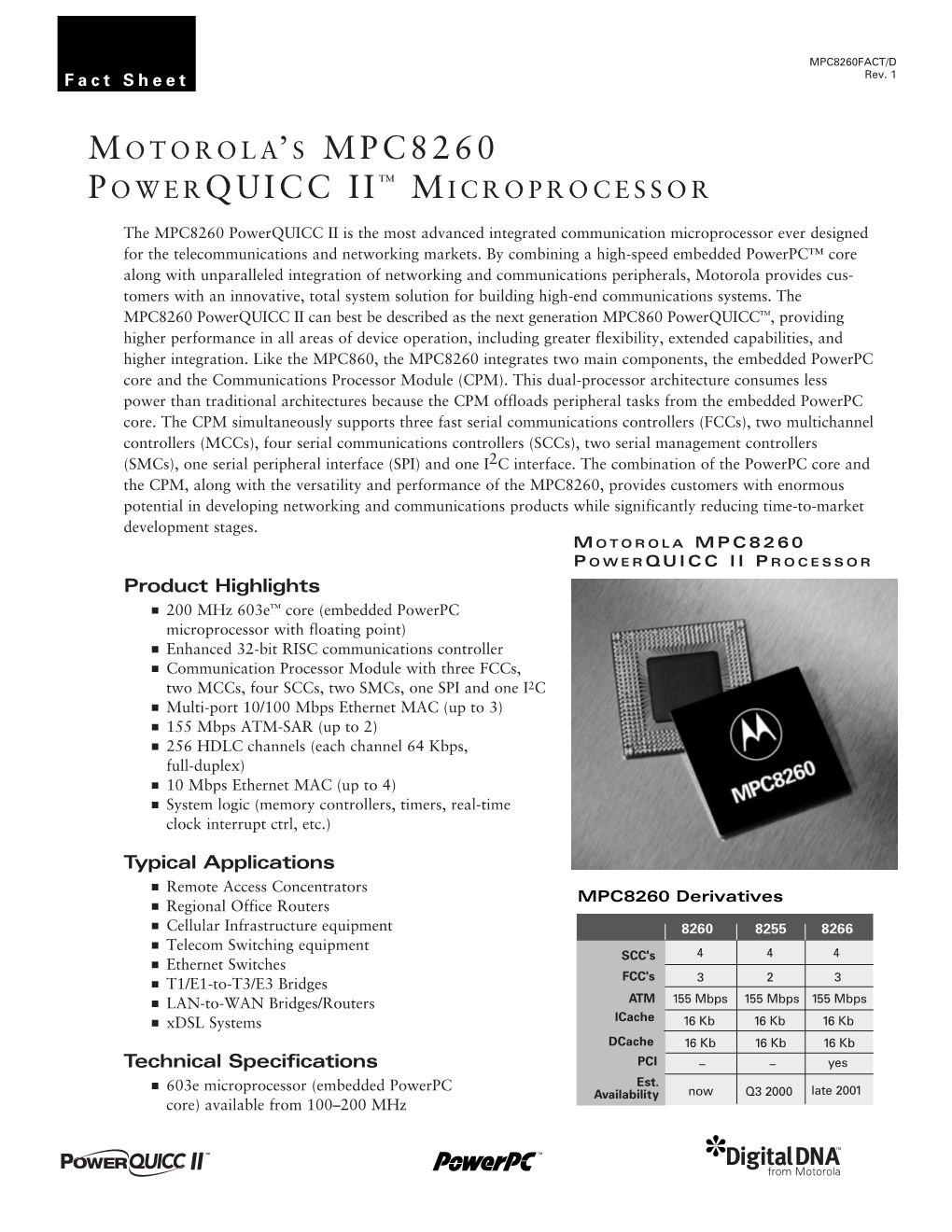 Motorola's Mpc8260 Powerquicc Ii