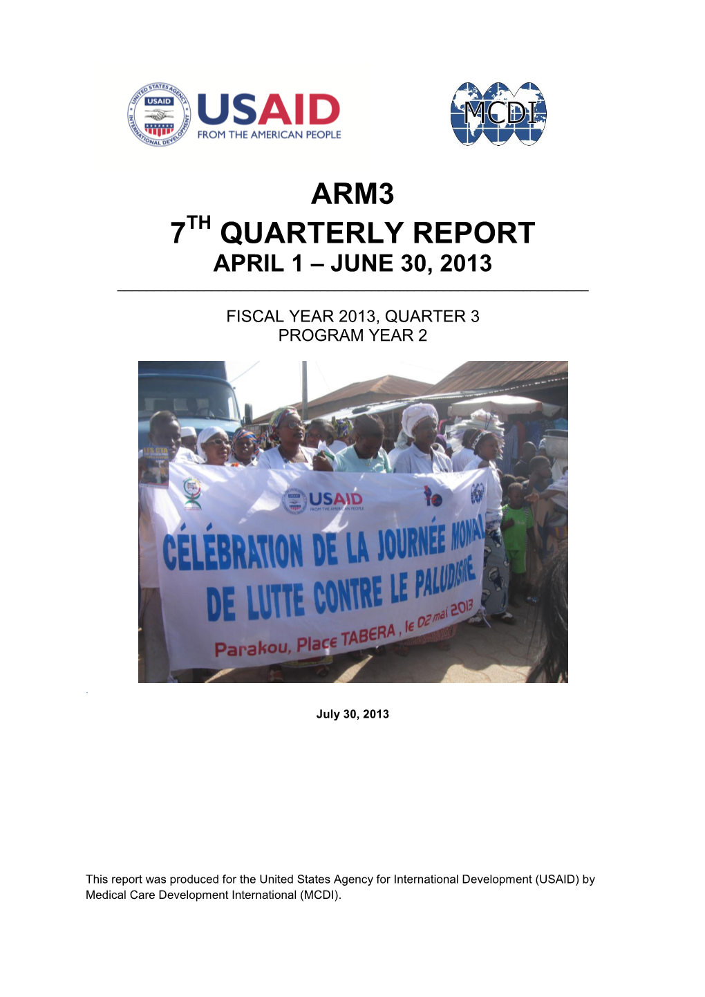 Arm3 7 Quarterly Report