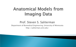 Anatomical Models from Imaging Data