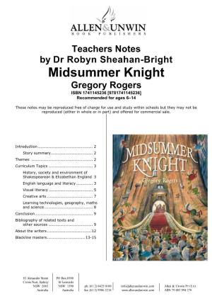 Download Teachers Notes for Midsummer Knight