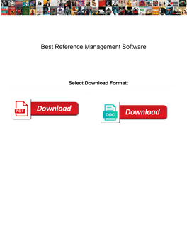 Best Reference Management Software