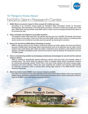 10 Things to Know About NASA's Glenn Research Center