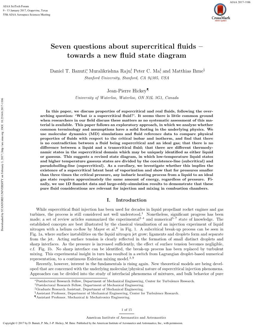 Seven Questions About Supercritical Fluids