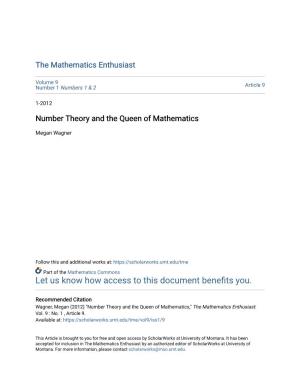 Number Theory and the Queen of Mathematics