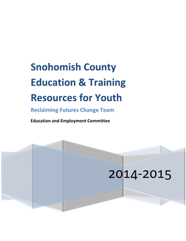 Snohomish County Education & Training Resources for Youth