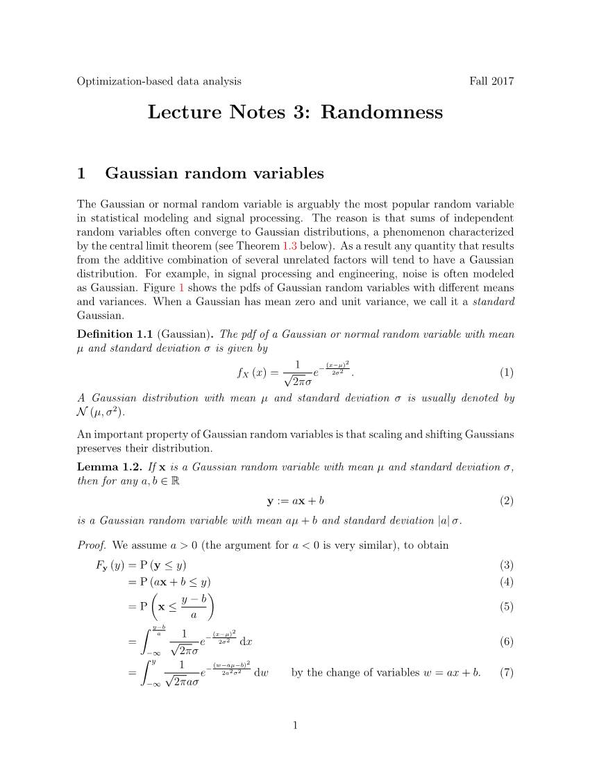 Lecture Notes 3: Randomness