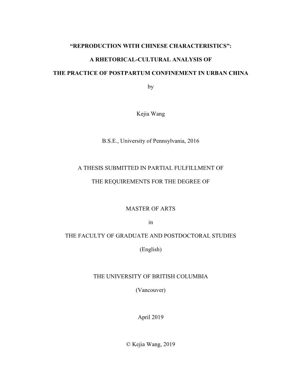 “Reproduction with Chinese Characteristics”: a Rhetorical-Cultural Analysis of the Practice Of