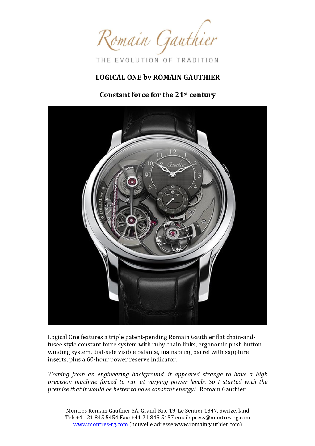 Romain Gauthier "Logical One"